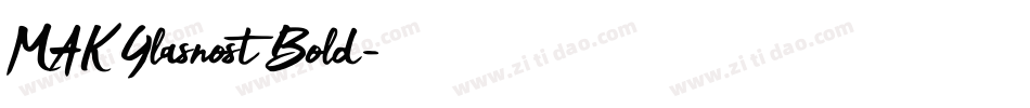 MAK Glasnost Bold字体转换